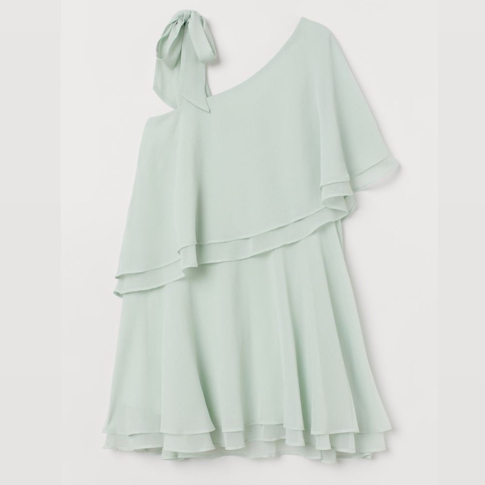 H&M mint mini dress with bow